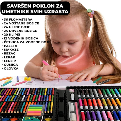Komplet flomastera i bojica – 150 delova