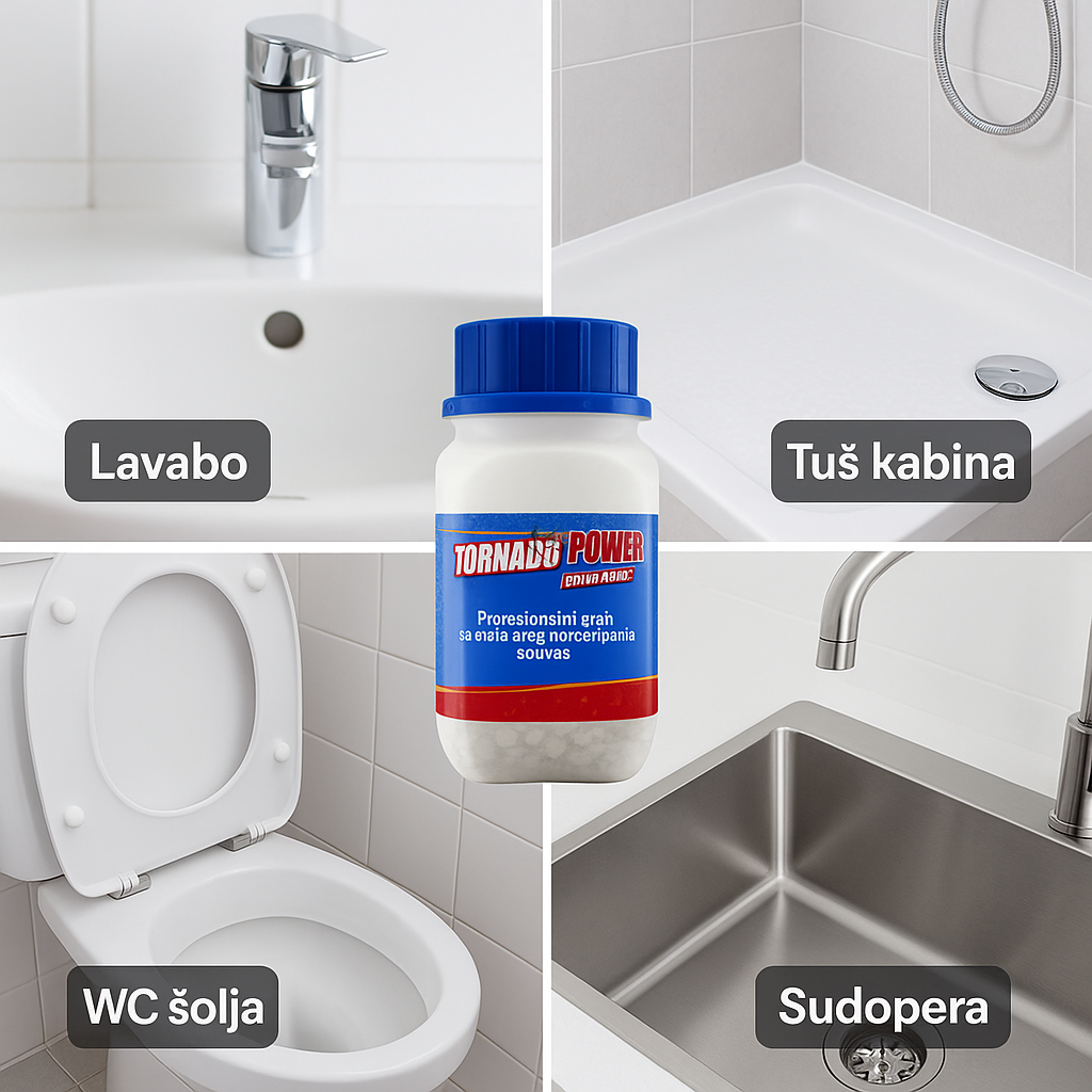 TORNADO POWER GRANULE – Profesionalni prah za ekspresno odčepljivanje odvoda