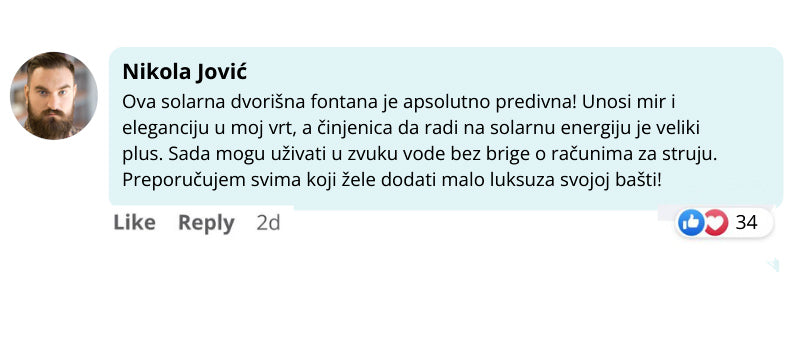 Solarna dvorišna fontana